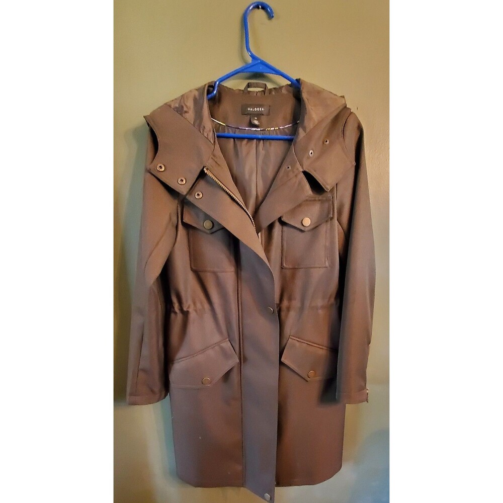 Halogen Women's Size XS Army Green Trench Coat Type Jacket